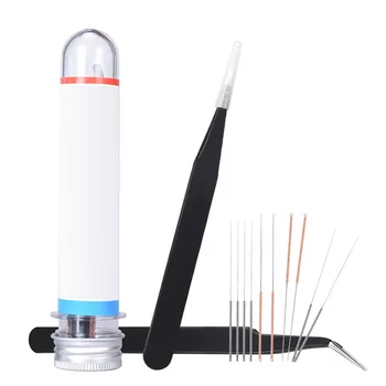 

12pcs Needles Tweezers Mini Portable Extruder Nozzle Cleaning Tool Kit Universal Fit Stainless Steel Practical Drill Bits