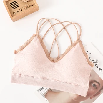 

Women's Tube Top Sexy Crop Bra Bandeau Tops Lingerie Sleeveless Camisole Pad Seamless Underwear Sport Intimate Female Tank Top