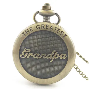 

GENBOLI 1PC Vintage Antique Round Dial Quartz Pocket Watch Santa Claus Letter Necklace Pendant Clock For Mens Womens Best Gifts