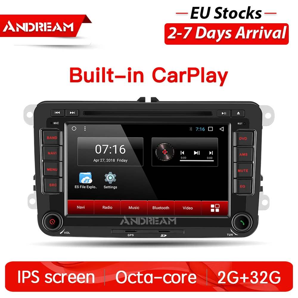 Для VW Volkswagen POLO GOLF 6 PASSAT CC JETTA TIGUAN TOURAN Caddy Fabia superb fabia Android 8 1 автомобильный dvd плеер