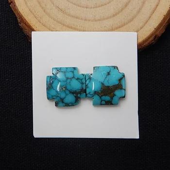 

Sale 1Pair Natural Stone Turquoise Cabochons,14x4mm 2.5g semiprecious stone Fashion Jewelry Accessories