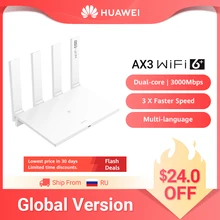 Versão global huawei wifi 6 + ax3 roteador sem fio de núcleo duplo 3000m 5ghz repetidor amplificador wifi6 multi-linguagem malha wi-fi