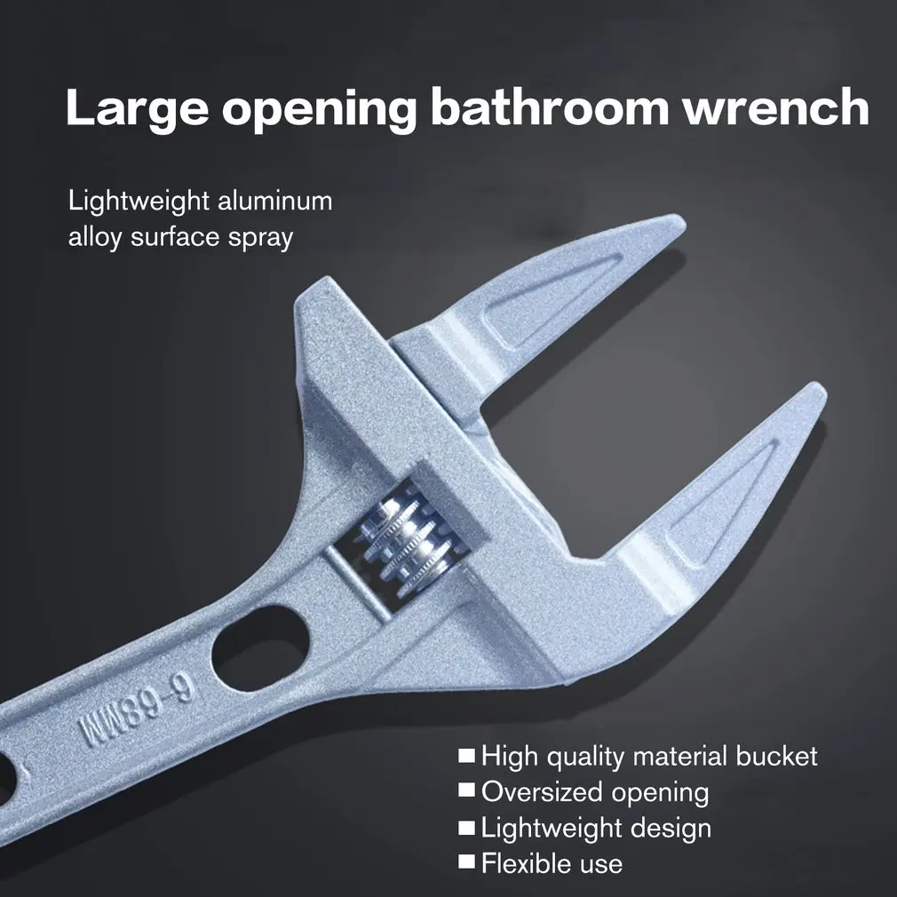 Aluminum Alloy Multifunctional Hand Tool Adjustable Spanner Universal Key Nut Wrench Home Use Hand Tools Multitool