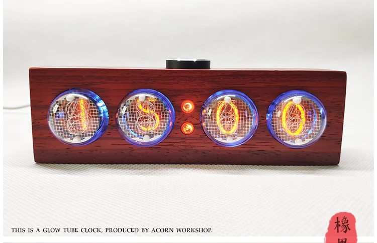 NIXIE часы в 4 свечения трубки часы твердой древесины часы, красивый внешний вид и четкий дисплей