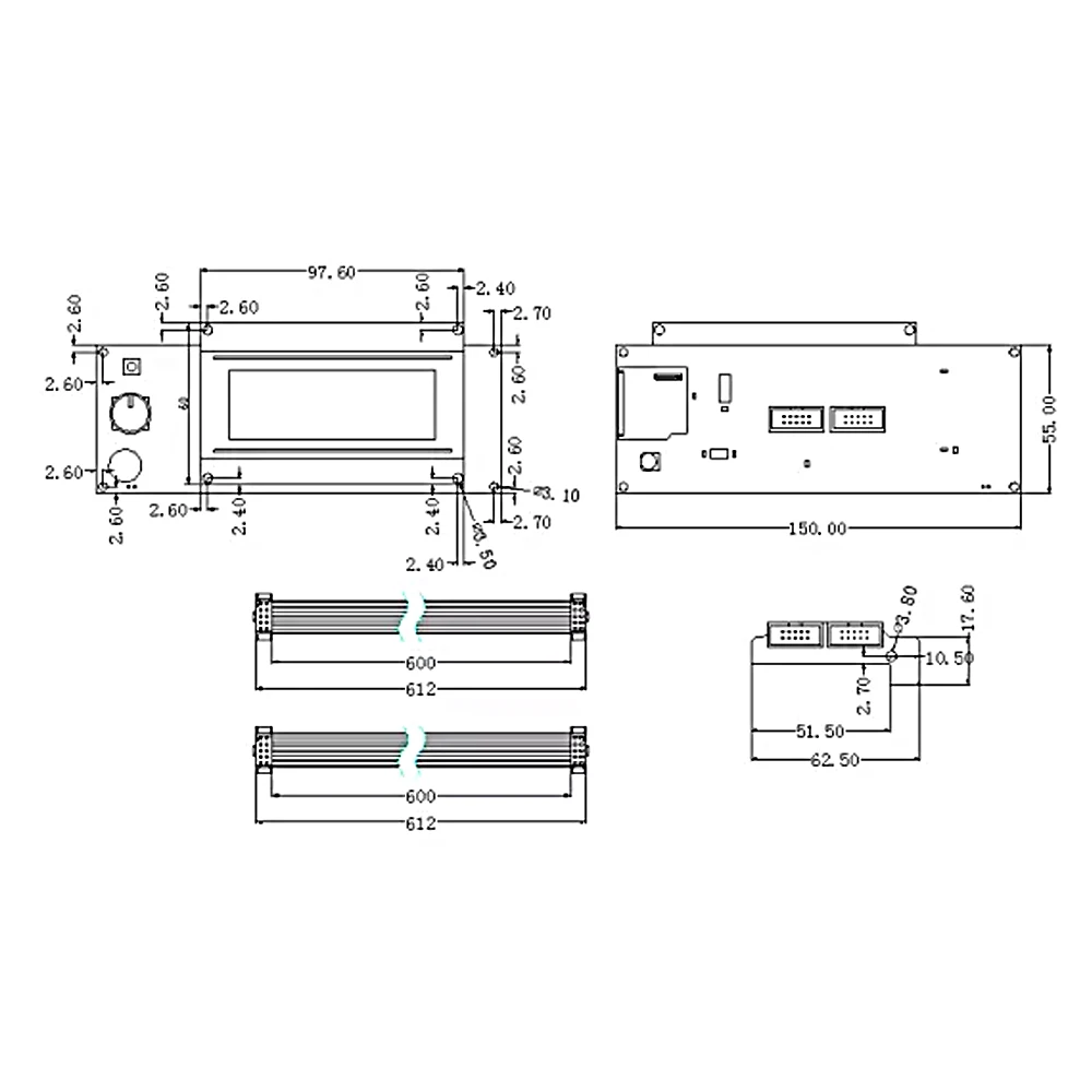 LCD 12864 제어판 Reprap 2004 LCD 제어 보드, 스마트 어댑터 컨트롤러, 램프 1.4 Mega2560 보드, RAMPS1.4