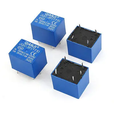 

4 Pcs JQC-3F(T73) 5Pin SPST Power Relay DC 3V Coil 28V AC 125V 240V Load