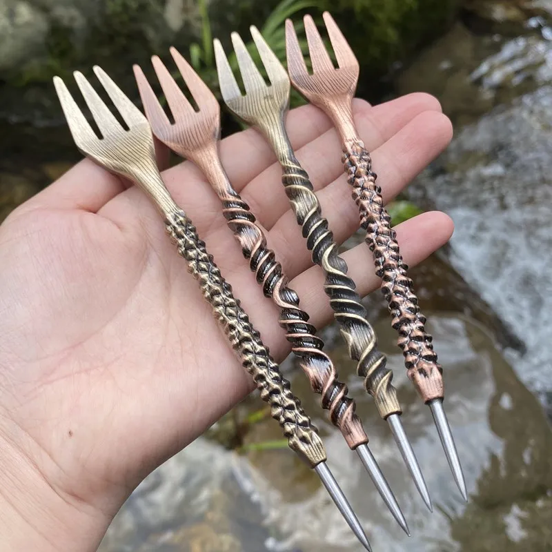 1pc PU Bag 16cm Length Aluminum Fork with Foil Puncher for Tobacco Shisha Hookah Narguile Chicha Cachimba