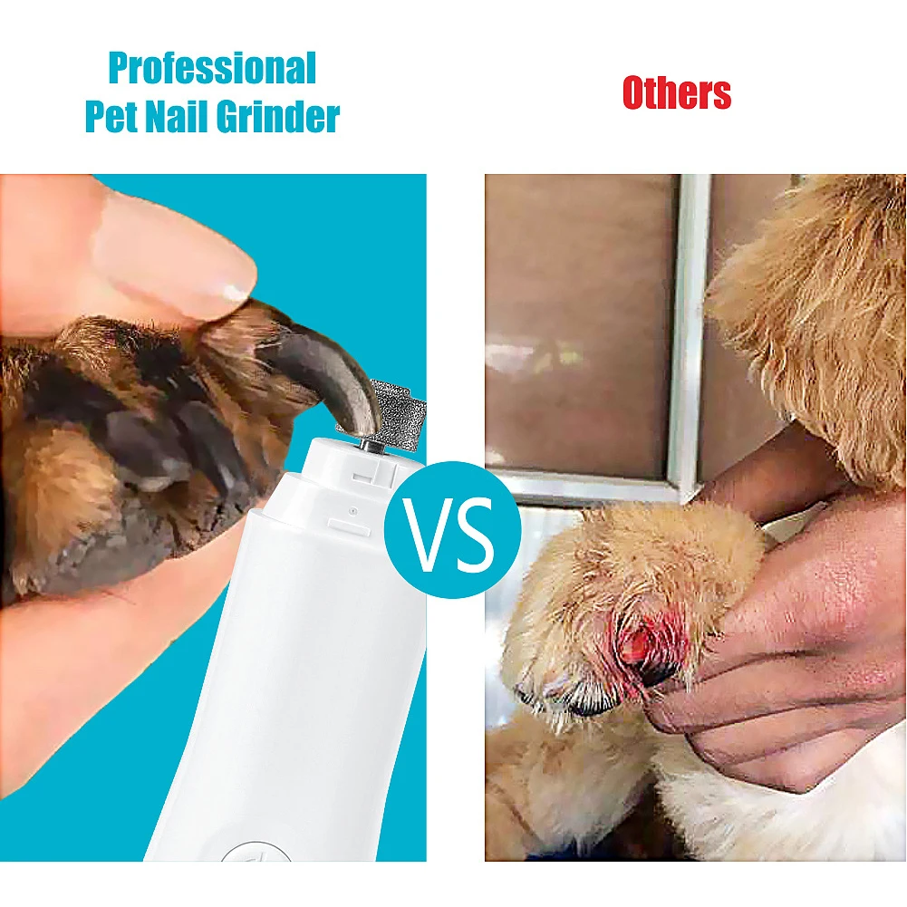 Pet Nail Grinder Quick Grooming Trimming Cutter Painless Portable Manicure Tools Claw Care Electric Dog Cat Ergonomic Quiet