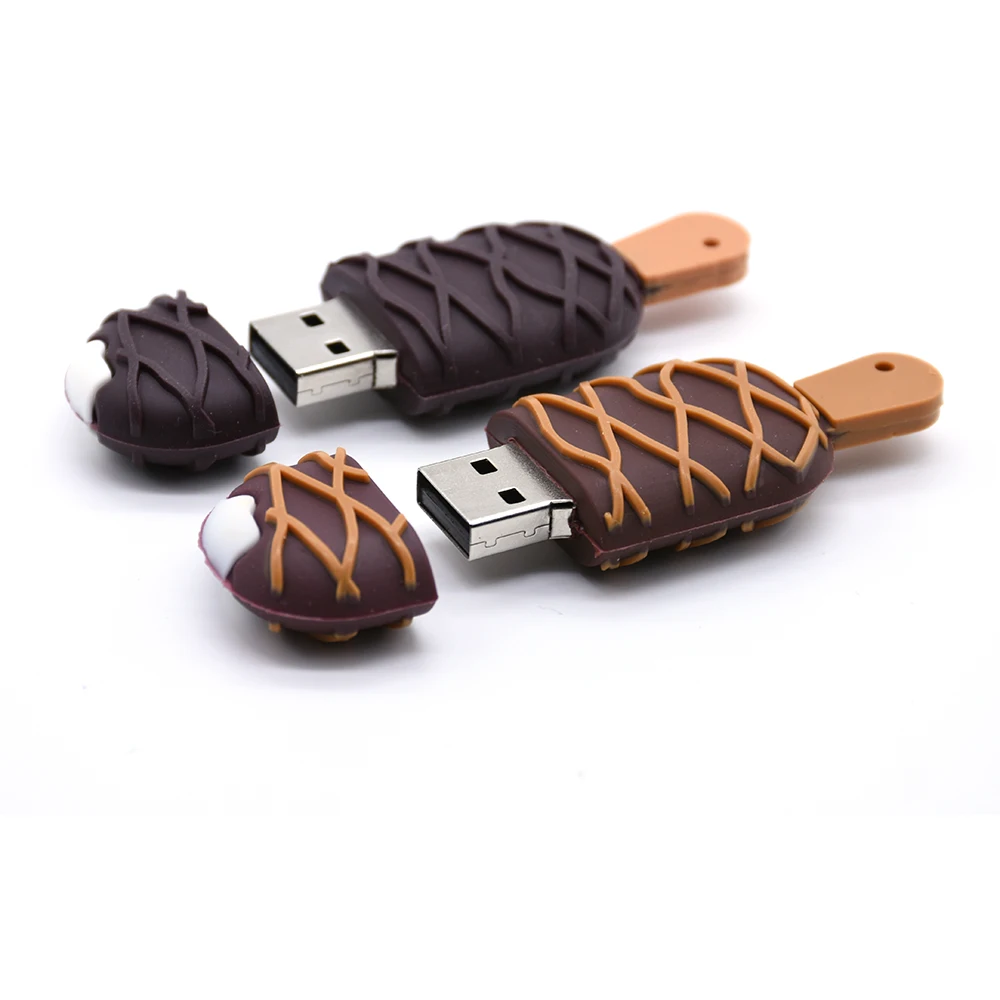 Шоколадный Магнум мороженое ручка-накопитель usb флеш-накопитель карта памяти 4 ГБ 8 ГБ 16 ГБ 32 ГБ 64 Гб 128 ГБ 256 ГБ Флешка usb 2,0 u stick