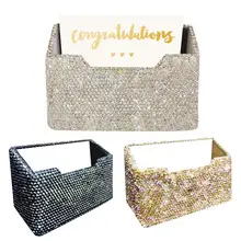 Инновационный бизнес-держатель для карт со сверкающими кристаллами, стильный практичный декоративный футляр для хранения визиток