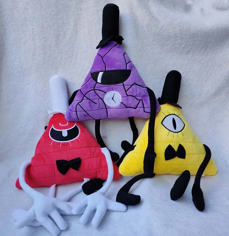 

Anime Gravity Falls triangle Red Purple yellow cosplay Plush Children Fancy Gift