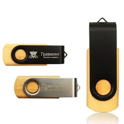 Bamboo and Metal USB 2,0 флэш-накопитель 16 ГБ 32 ГБ 64 ГБ 8 ГБ карта памяти Флешка фотография для свадьбы (более 10 шт бесплатный логотип)