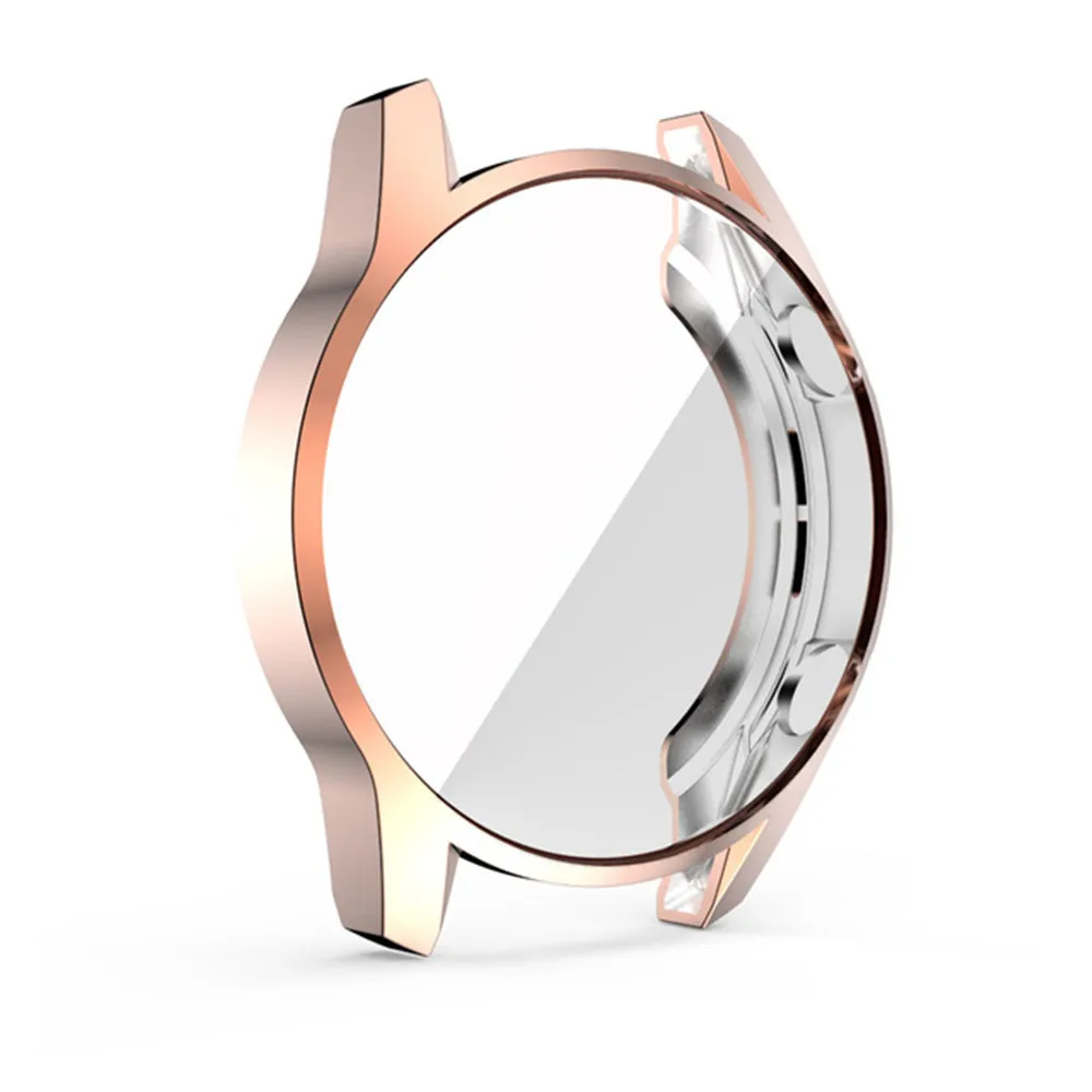 rose gold Чехол для часов huawei Watch GT 2 46 мм, чехол из мягкого силикона и ТПУ, защитный чехол для часов, защитная рамка для huawei GT 2 46 мм - Цвет: rose gold