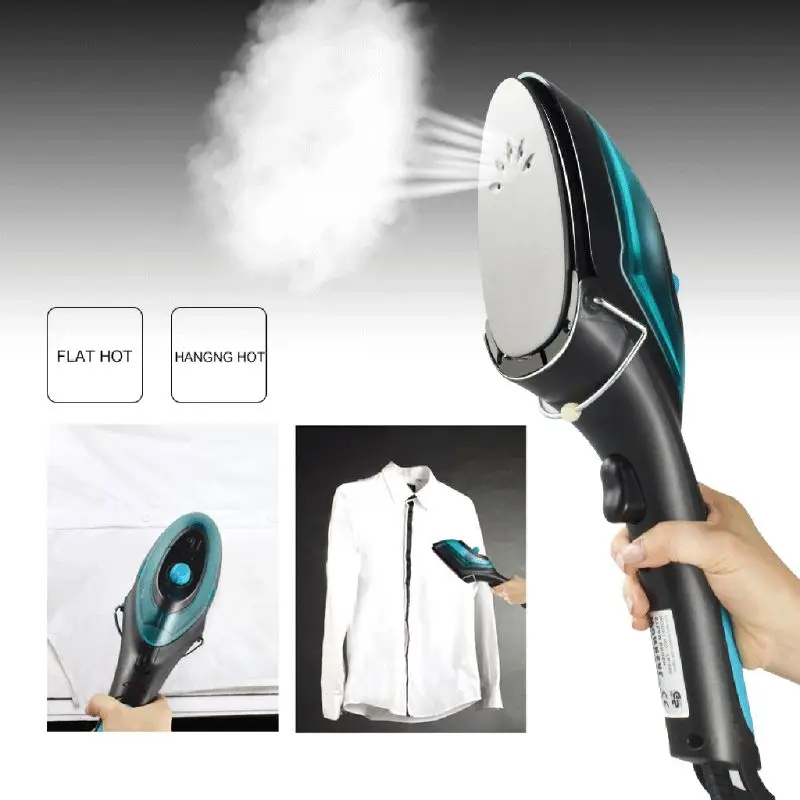 

Mini Portable Handel Brush Steamer Steam Iron with Clip Electric Fast Heat Up for Clothes Flat Hanging Steaming for Home and