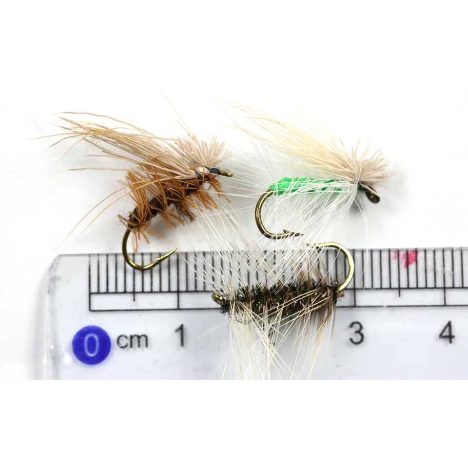 Wifreo 12 шт./кор. нахлыстом летающая приманка набор &quotшмель&quot &quot+ Caddis цвета: зеленый