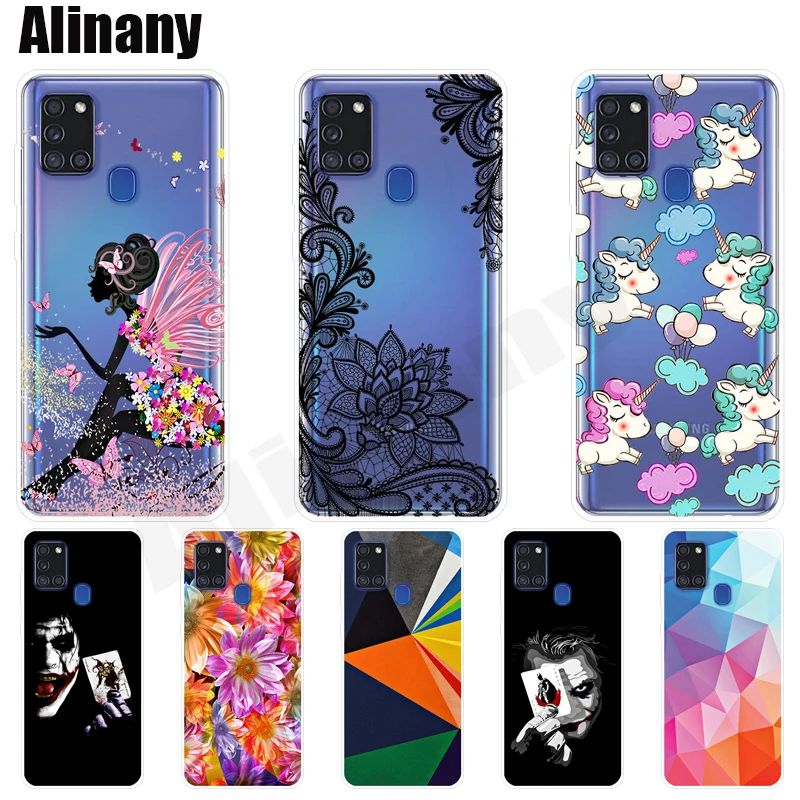 Чехол для Samsung Galaxy A21S мягкий силиконовый чехол из ТПУ A217F A217 SM-A217F | Мобильные