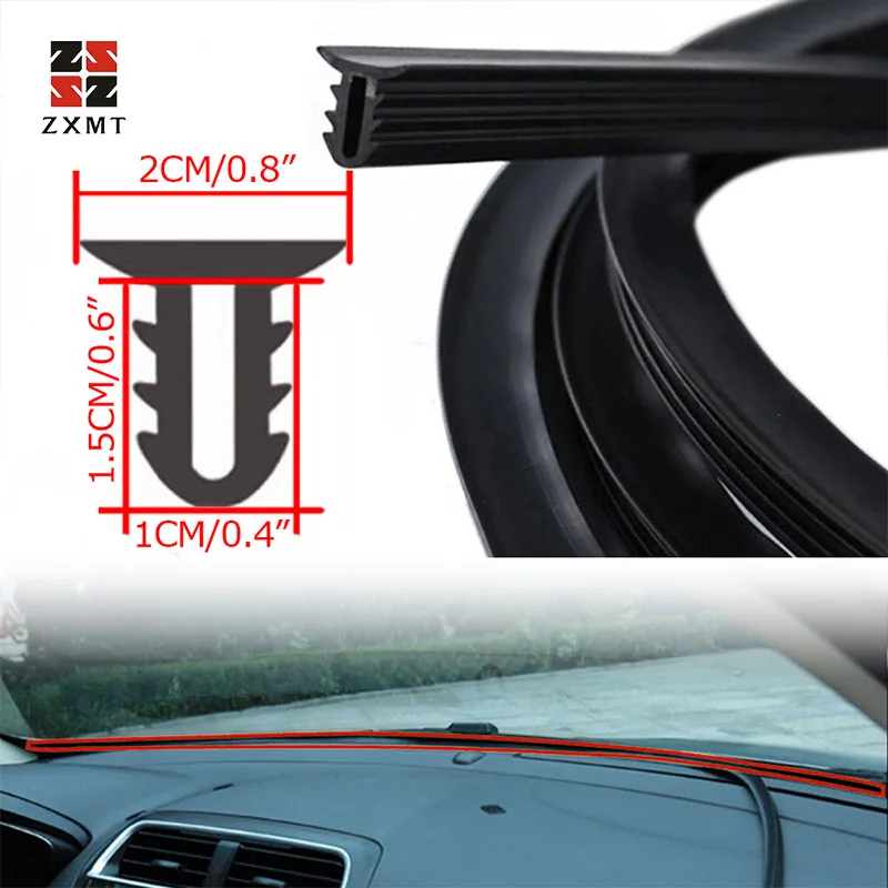 

1.6M Car Rubber Sound Seal Strip U Type Dashboard Insulation Auto Windshield Edges Gap Sealing Strips Car Interior Accessories