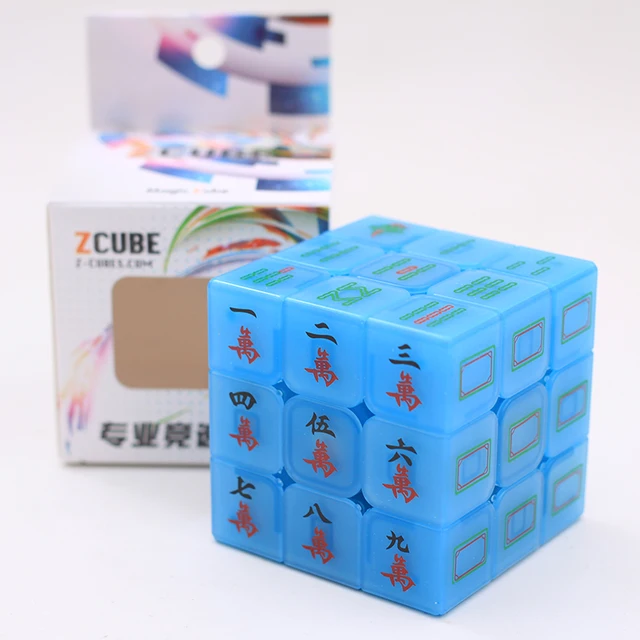ZCUBE Mahjong 3x3x3 Speed Magic Cubes Puzzle 3x3 cubo magico educational Children Kids Gift Toy Adult 4
