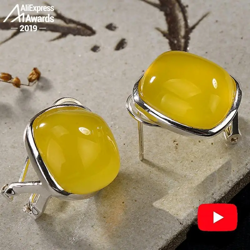 Серьги из серебра S925 пробы изысканные серьги 925 с полудрагоценными камнями в