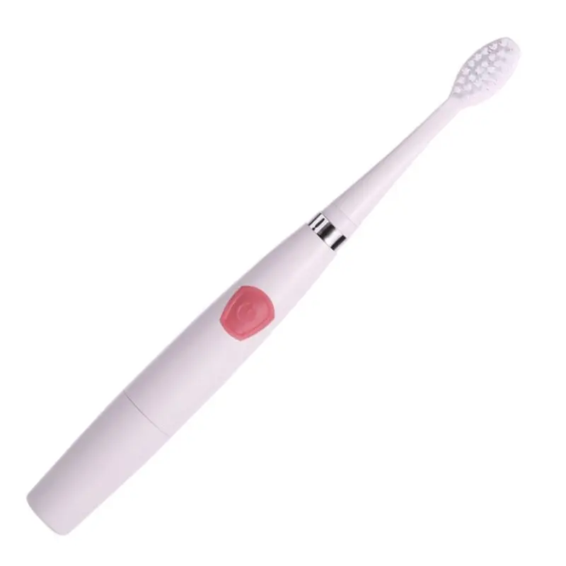 Электрическая ультразвуковая зубная щетка для взрослых домашняя неперезаряжаемая мягкая щетка для волос Автоматическая Водонепроницаемая ультразвуковая зубная щетка#11 - Цвет: Розовый