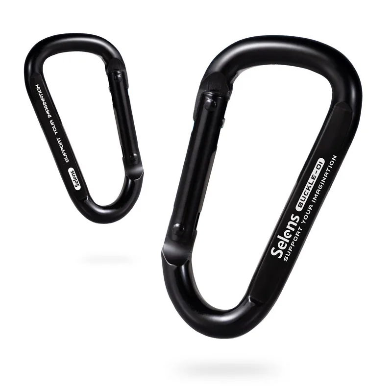 Selens Aluminum Alloy Carabiner Locking Hook Screw D Buckle Keychain Outdoor Cli