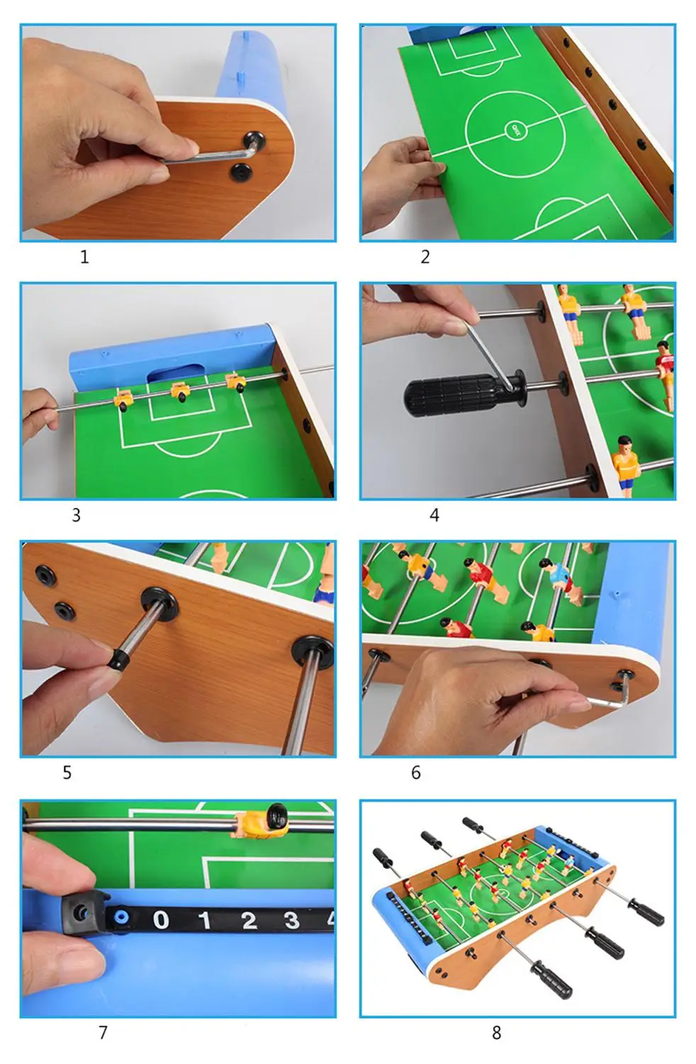 Creative Table Football Machine 6-Bar Desktop Soccer Toy Parent-Child Interactive Toy Indoor Entertainment Board Kids Sport Game
