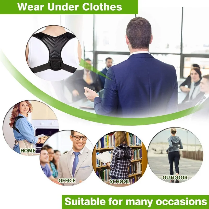 Adjustable Back and Shoulder Posture Corrector, Back Posture Correction Neck Pain Relief