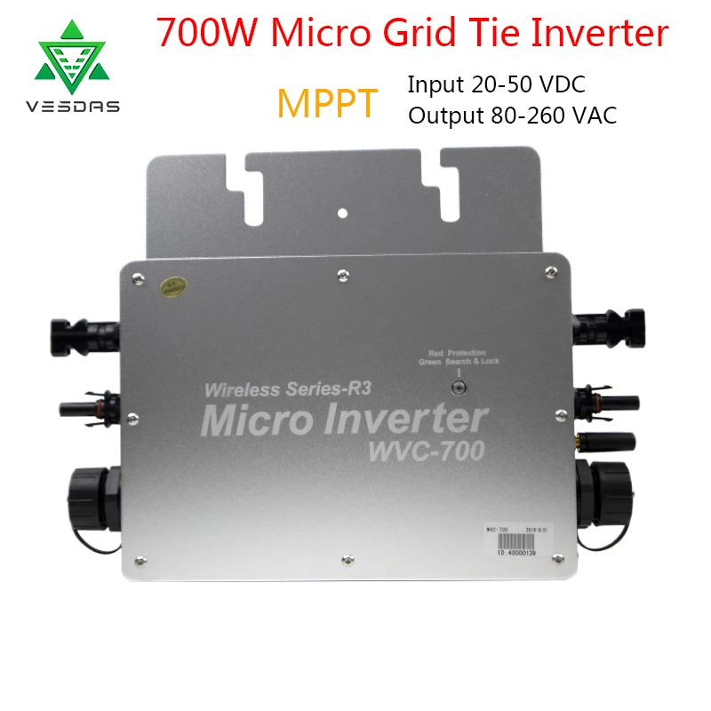 700 Вт IP65 микро инвертор солнечный Grid-Tie инвертор микро Конвертер MPPT чистый синус Waive солнечный инвертор инверсор с связью