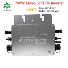 700 Вт IP65 микро инвертор солнечный Grid-Tie инвертор микро Конвертер MPPT чистый синус Waive солнечный инвертор инверсор с связью