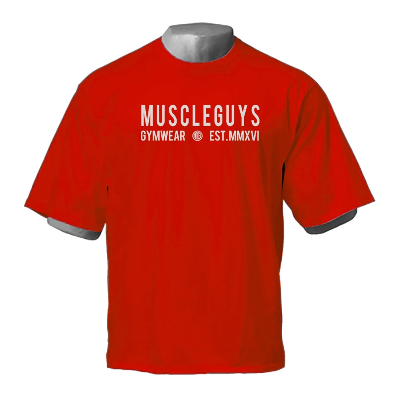 Comprar Camiseta de gran tamaño Muscleguys para hombre, camiseta holgada  informal para culturismo y Fitness, ropa de estilo de vida, ropa de calle,  camiseta de Hip-Hop