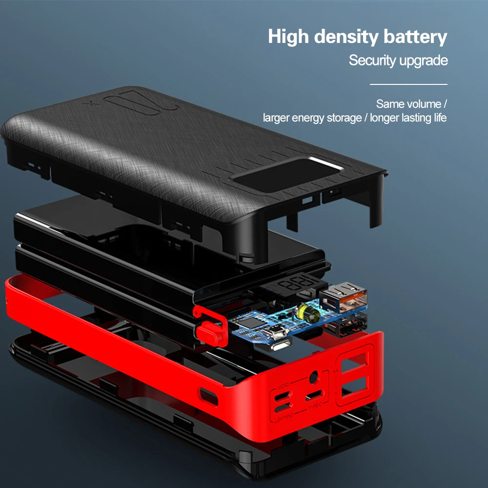 20000 мАч Power Bank Портативная зарядка Poverbank Мобильный телефон Внешнее зарядное устройство Powerbank 20000 мАч для Xiaomi Mi батарея портативная