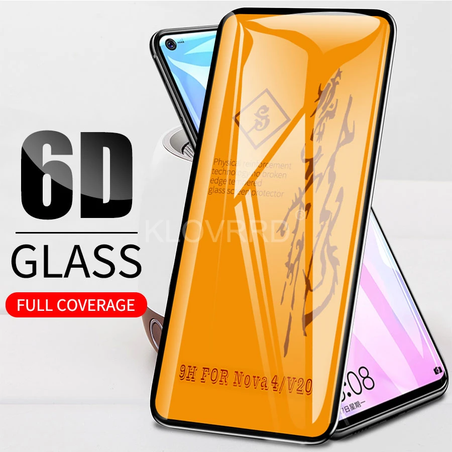 6D Full Glue Cover Tempered Glass For Huawei P Smart Plus 2019 Honor 9X 8X View 20 V20 P30 Mate 30 Lite Pro Screen Protector | Мобильные