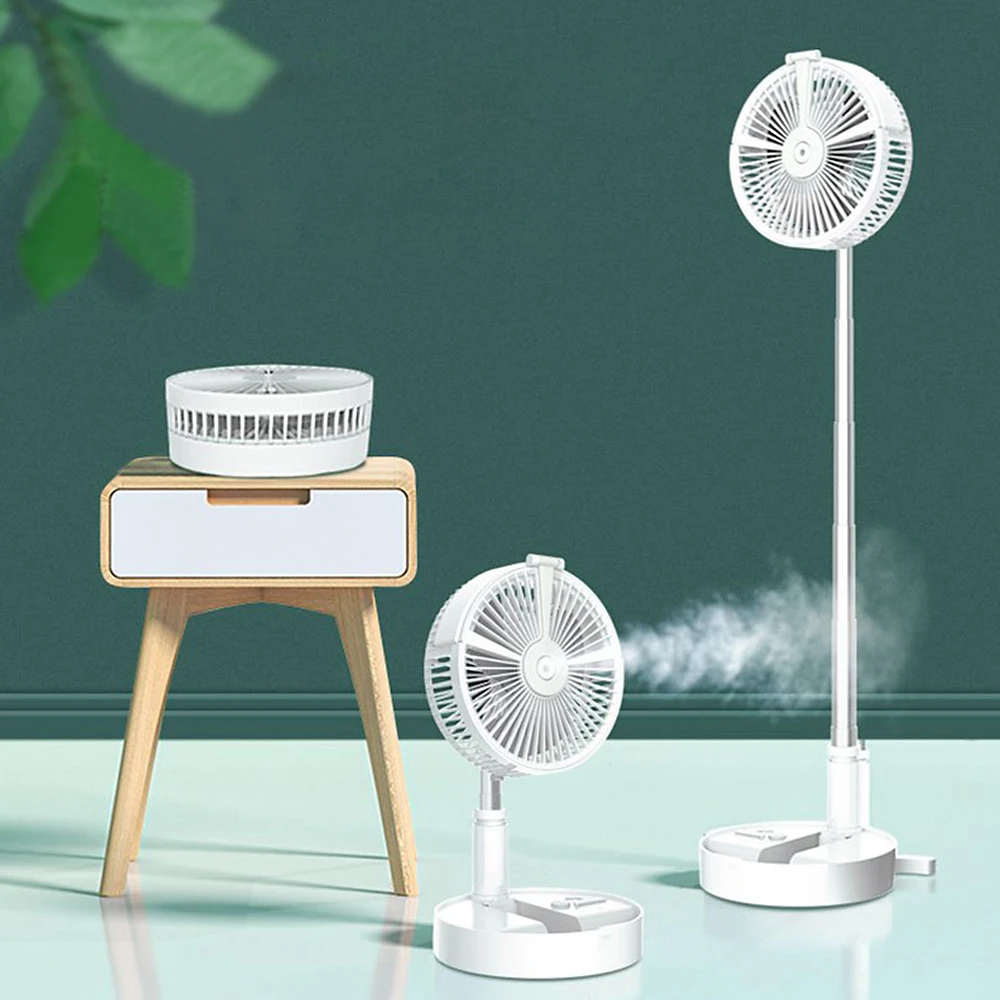 hidratante plegable H9, ventilador eléctrico USB, humidificador, de agua, recargable, para suelo de escritorio, con luz nocturna|fanáticos| AliExpress