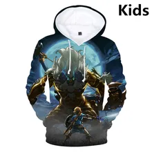 Толстовки с капюшоном для детей от 2 до 12 лет толстовка с капюшоном с 3D принтом легенда о Зельде куртка с длинными рукавами для мальчиков и девочек детская одежда