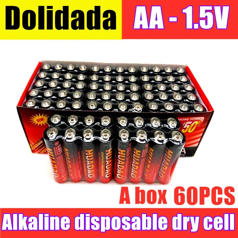 Disposable Huadao alkaline dry battery AA 1.5V suitable for camera calculator alarm clock mouse remote control | Электроника