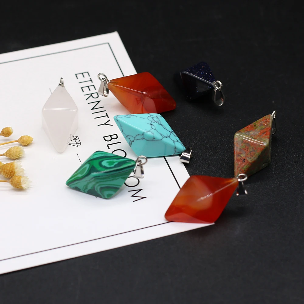 

6 шт., подвеска из натурального агата, 15 х28 мм