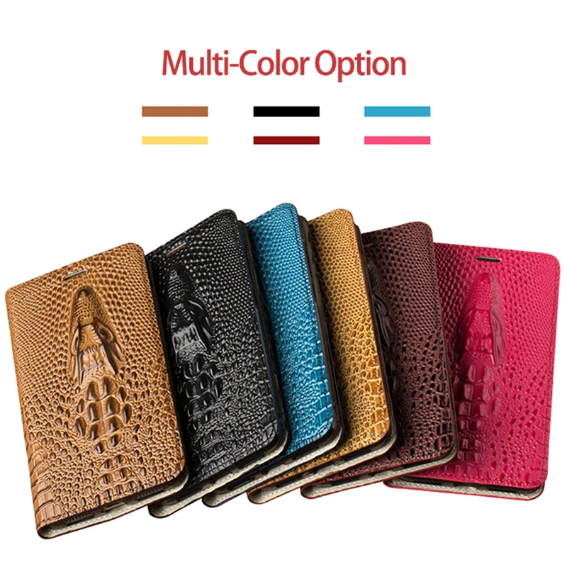 For BQ Aquaris X X2 X5 Pro C U Plus 5044 4072 5070 5059 Strike Power Case Cowhide Luxury Dragon Head Flip Cover