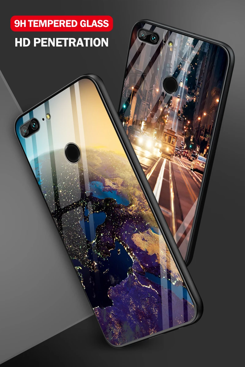 Телефонные чехлы для Huawei Honor 6X 7A 7C 7X 8X 8A 9 облегченное закаленное стекло крышка Y6 Y9 Y7 премьер-профессионал Magic2 противоударный корпус