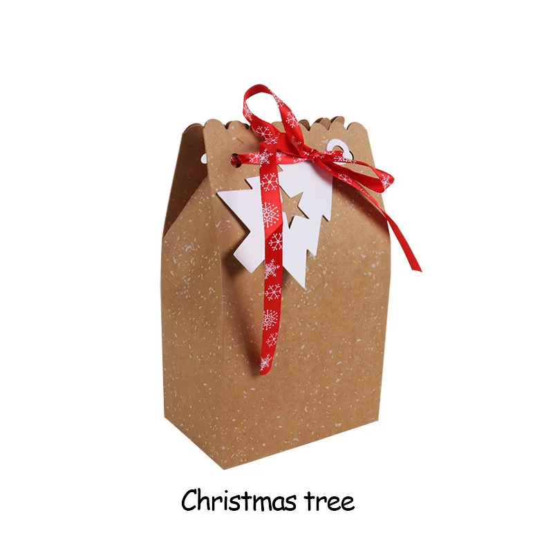 3 шт Рождественская Подарочная коробка с лентой, рождественские украшения для дома, натальная Снежинка, бумажная коробка для конфет, Navidad Natal, Декор - Цвет: 3pcs paper box