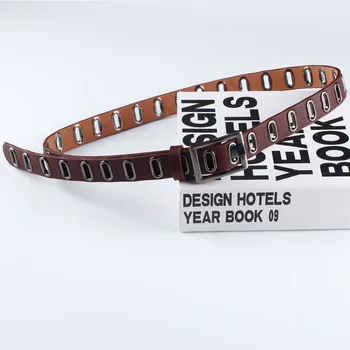 

Women's Belt Strap Design Fashionable Style Fashion Leather Belts For Women Casual Wild Jeans Silver Pin Buckle Gifts