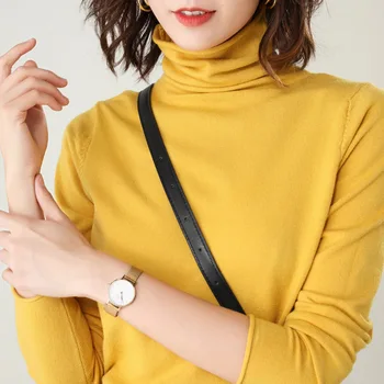 

2019 Autumn and Winter New Cashmere Sweater Women High Collar Pullover Sweater Pullover Knitted Wool Sweater свитер женский