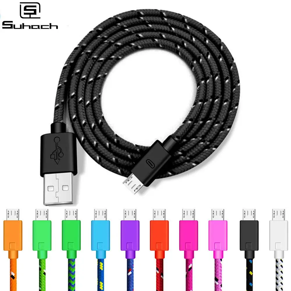 Nylon Braided Micro USB Cable 1m/2m/3m Data Sync USB Charger Cable For Samsung HTC Huawei Xiaomi Tablet Android USB Phone Cables Nylon Braided Micro USB Cable 1m/2m/3m Data Sync USB Charger Cable For Samsung HTC Huawei Xiaomi Tablet Android USB Phone Cables