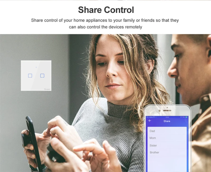 Sonoff t0 tx Wifi Interruptor de Parede Inteligente ue Eua Reino Unido Gang Interruptor de Luz Controle Remoto Via Ewelink App Funciona com Alexa Casa do Google - Image 4