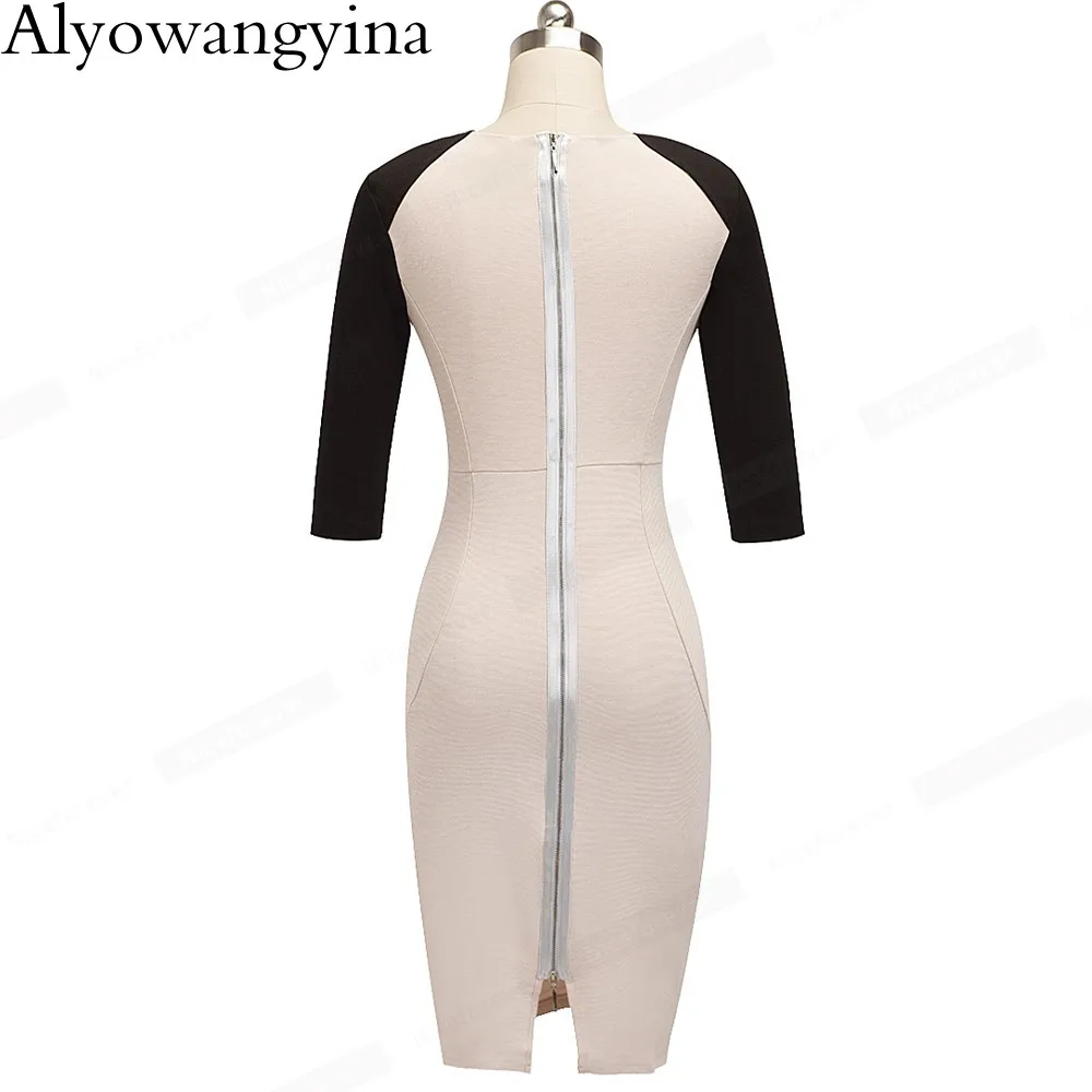 Alyowangyina, платье женское, модное, длинный рукав, повседневное, на пуговицах, vestidos, деловые, вечерние, бодикон, женское, офисное платье, bty280