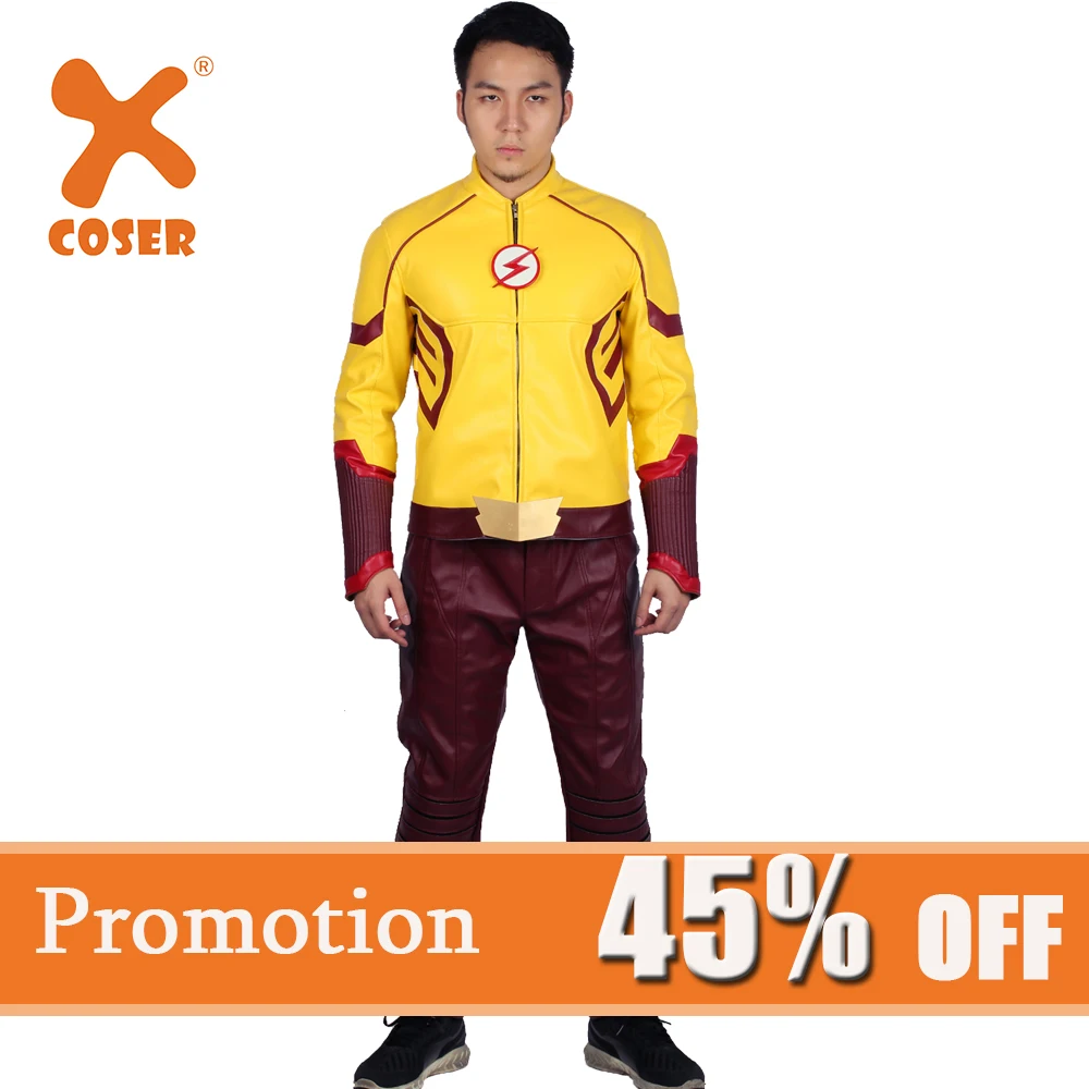 X COSTUME распродажа скидка 45% Сезон 3 Wally West кожаная одежда из искусственной кожи
