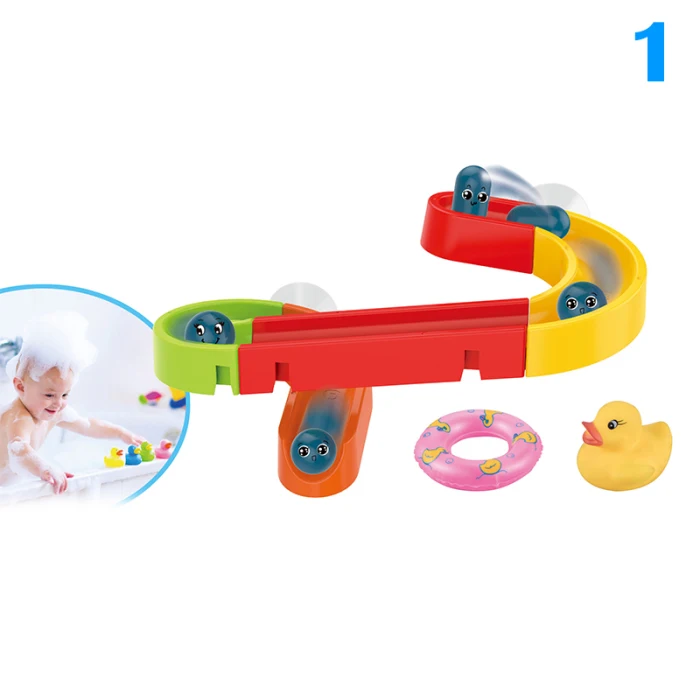 Ванна мраморный Запуск игра для ванной игрушка на присоске трек DIY комбинация Ванна водные игрушки для детей Лидер продаж