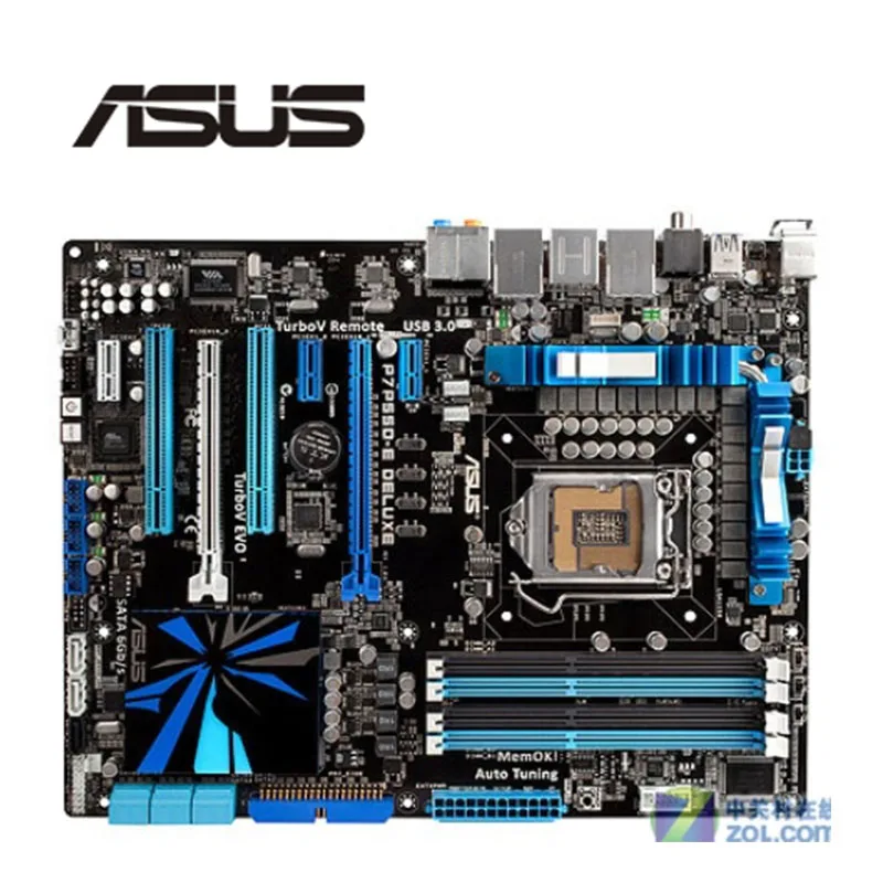 For ASUS P7P55D-E Deluxe Motherboard LGA 1156 DDR3 16GB Intel P55 P7P55 Desktop Mainboard SATA II PCI-E X16 Used | Компьютеры и офис