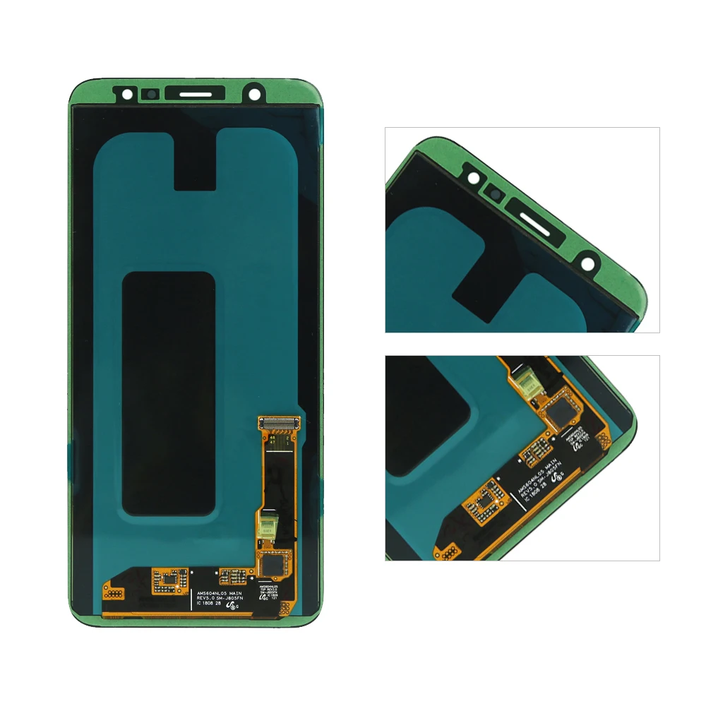 AMOLED lcd для samsung Galaxy j8 Plus lcd дисплей кодирующий преобразователь сенсорного экрана в сборе для J805 lcd экран