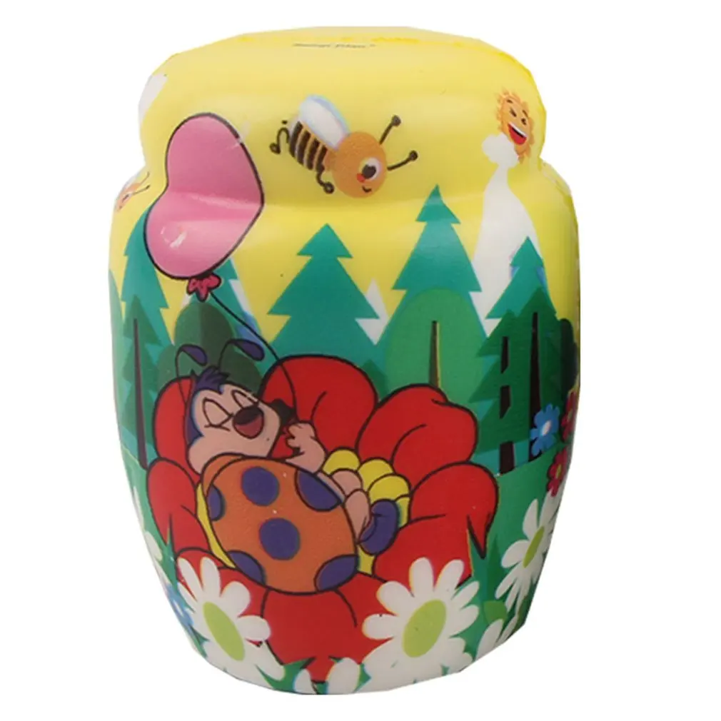 yellow Honey Jar Игрушка для украшения медового кувшина с имитацией мультфильма медленно восстанавливающая декомпрессионная игрушка из пены расслабленная игрушка торт образец модели - Цвет: yellow Honey Jar
