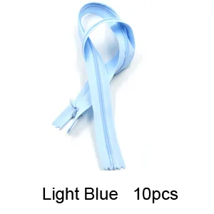 DG001-Light Blue Класс AAA 3#20 шт закрытые невидимые молнии 28 см для подушки, платья, 60 см DIY Швейные наборы Аксессуары молнии 40 см - Цвет: DG001-Light Blue